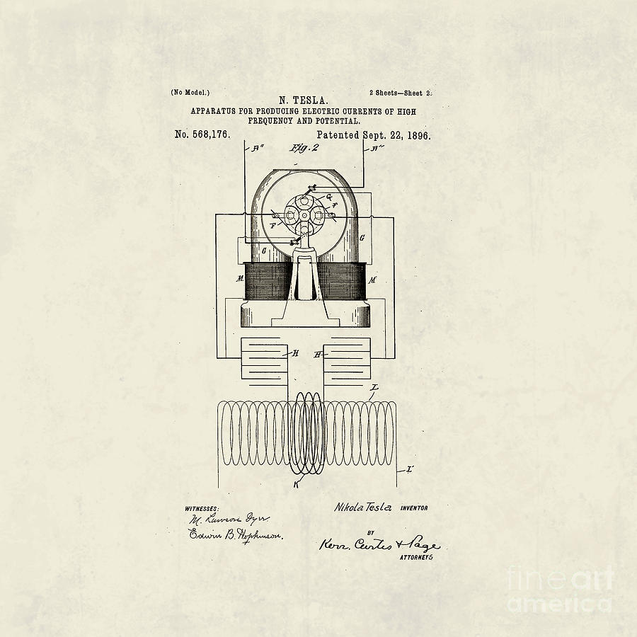 Nikola Tesla - Patent Digital Art by Valentina Hramov | Fine Art America