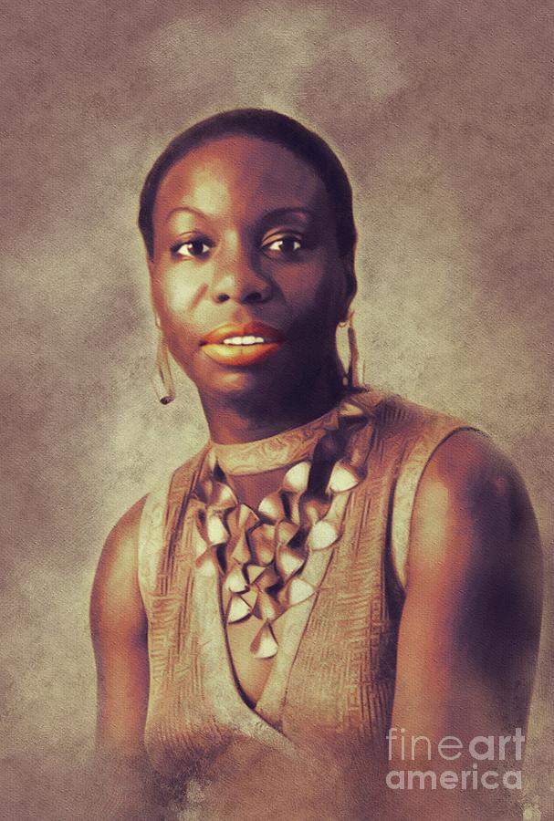 Music Painting - Nina Simone, Music Legend #3 by Esoterica Art Agency