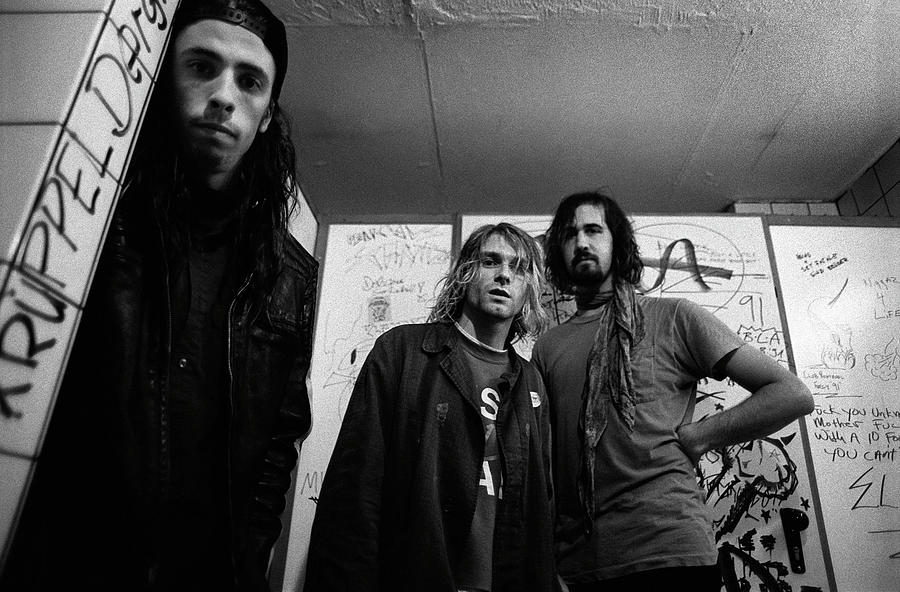 Nirvana Posed In Frankfurt 1991 Photograph by Paul Bergen Nirvana Posed In Frankfurt 1991 Photograph by Paul Bergen