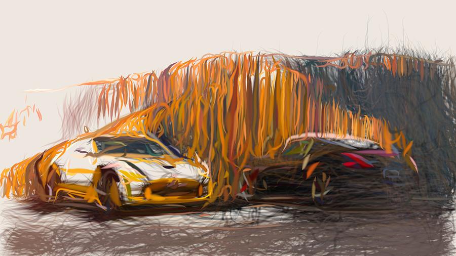 Nissan 370Z Heritage Edition Drawing #4 Digital Art by CarsToon Concept