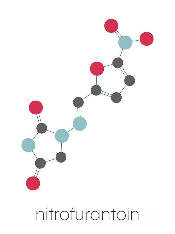 Nitrofurantoin Antibiotic Drug Molecule Photograph by Molekuul/science ...