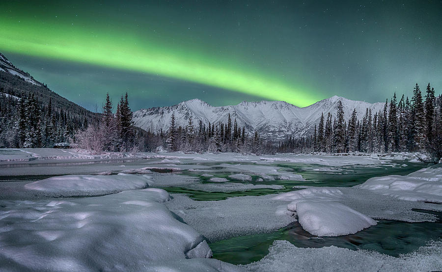 Northern Lights, Annie Lake, Yukon #3 Photograph by Jonathan Tucker