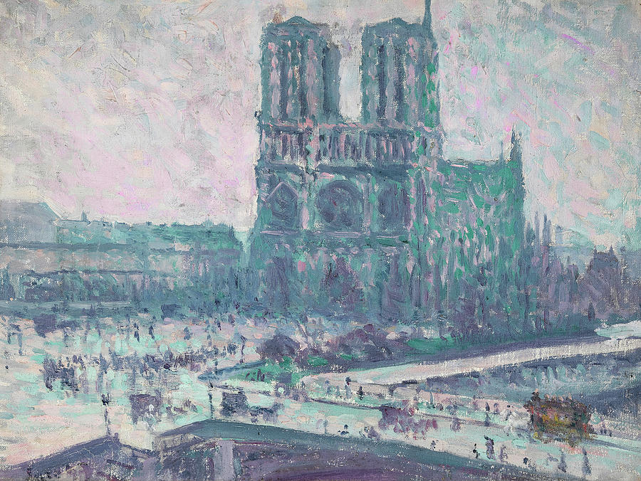 Maximilien Luce Painting - Notre-Dame de Paris #3 by Maximilien Luce