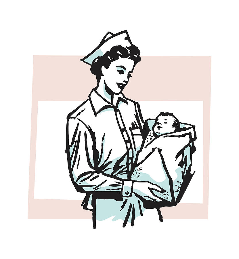 Drawing Nurse On White Background Stock Illustration 1639961656 |  Shutterstock