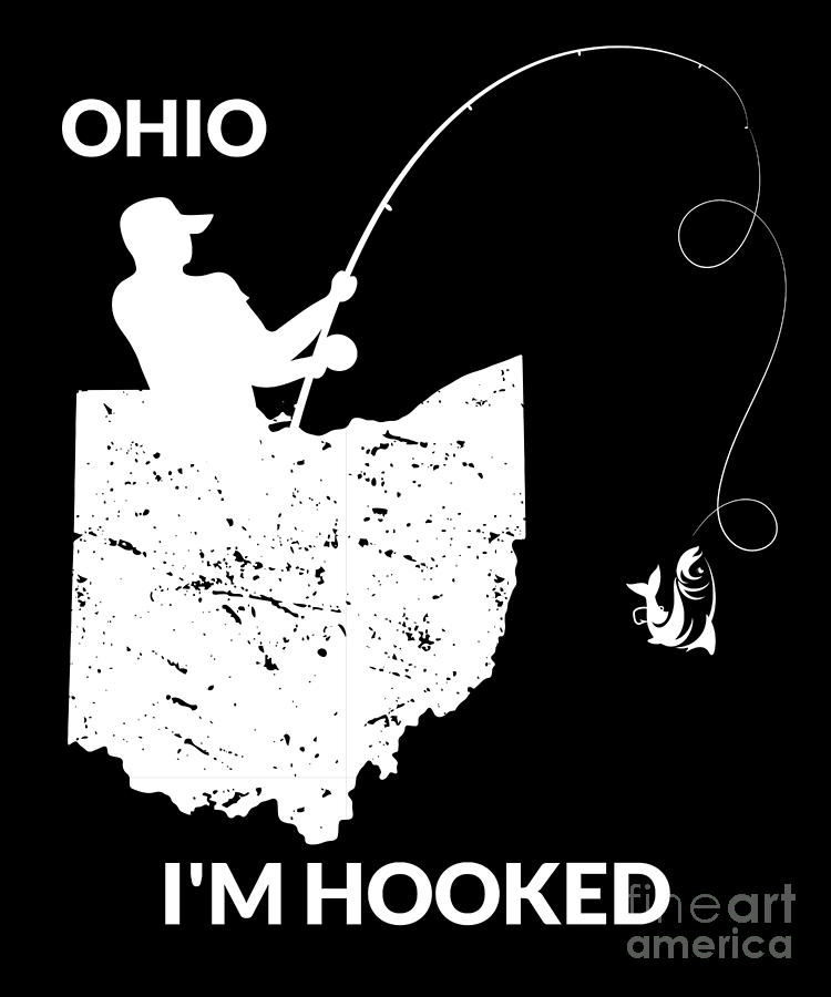OH Ohio Fishing design Gift for Fishermen and Anglers #1 Digital Art by Martin Hicks