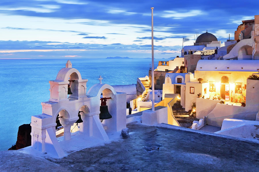 Oia Village, Santorini, Greece Digital Art by Luigi Vaccarella - Fine ...