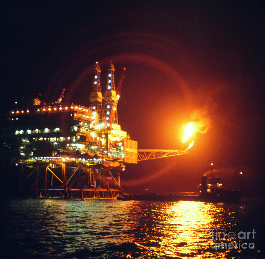 Oil Rig In North Sea #3 Photograph by Richard Folwell/science Photo Library