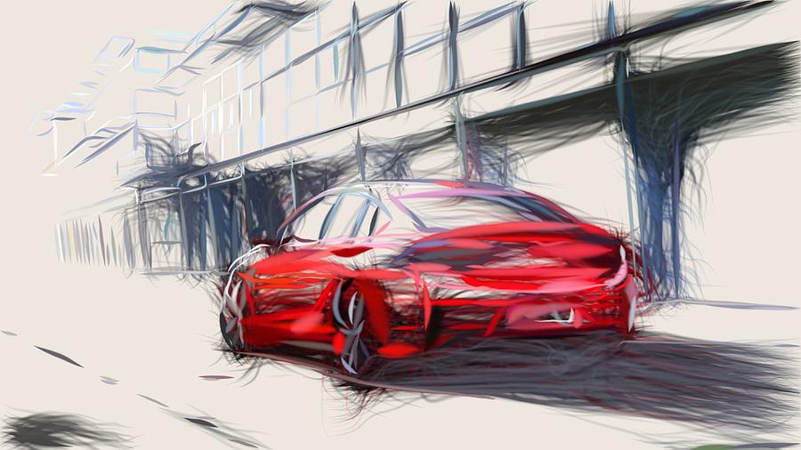 Opel Insignia GSi Drawing #4 Digital Art by CarsToon Concept