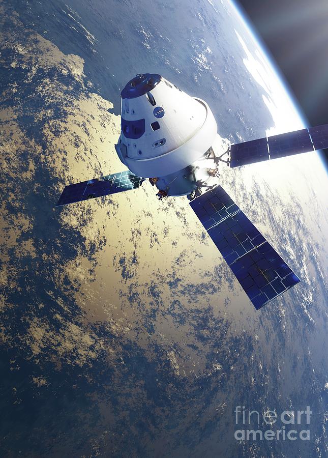 Orion Spacecraft In Earth Orbit #3 Photograph by Detlev Van Ravenswaay/science Photo Library