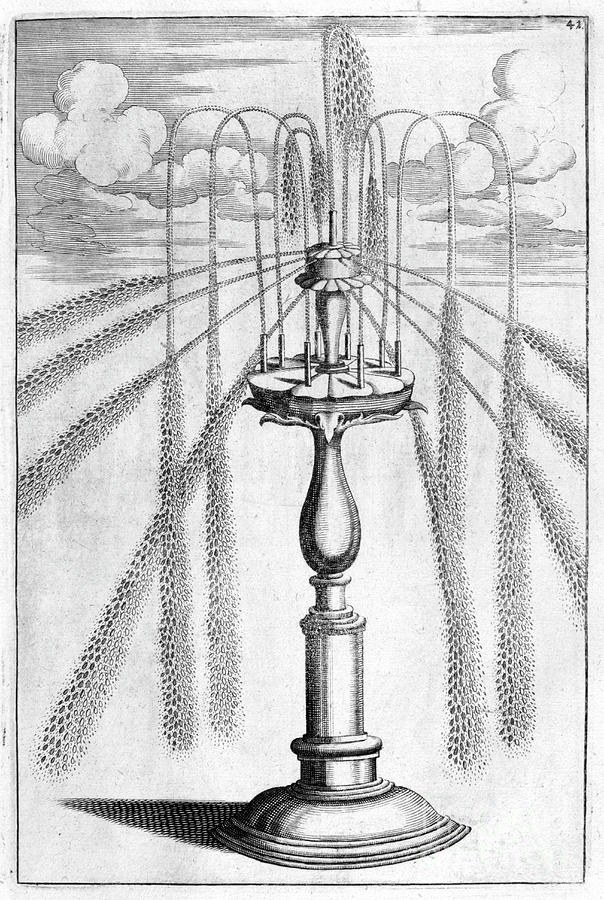 Ornamental Fountain Design, 1664 #3 Drawing by Print Collector