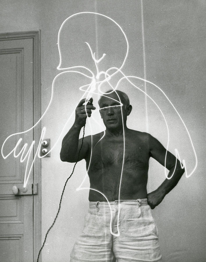 Black And White Photograph - Pablo Picasso #3 by Gjon Mili
