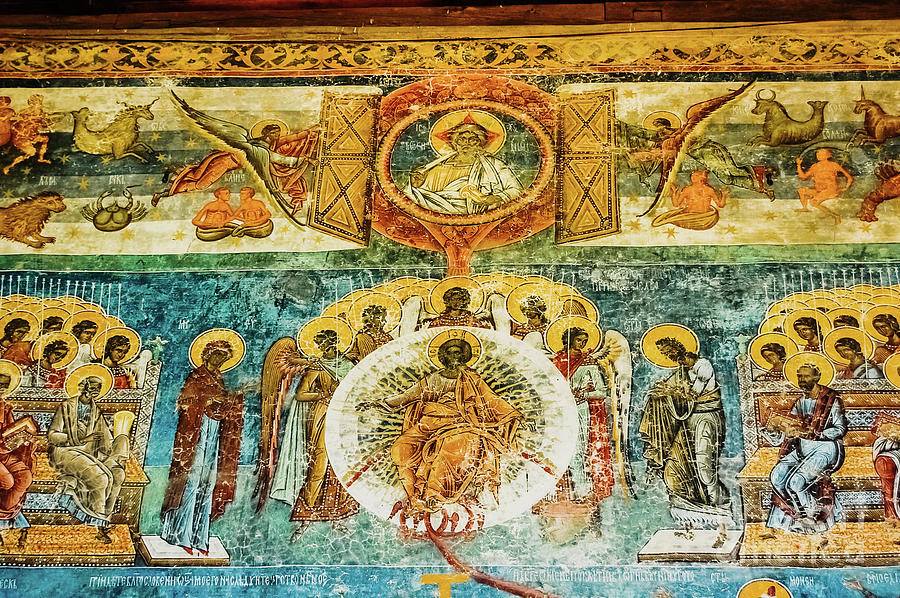 Paintings in frescoes of relig #3 Photograph by Joaquin Corbalan