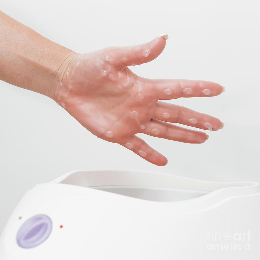 Paraffin Wax Hand Treatment Photograph By Microgen Images Science Photo