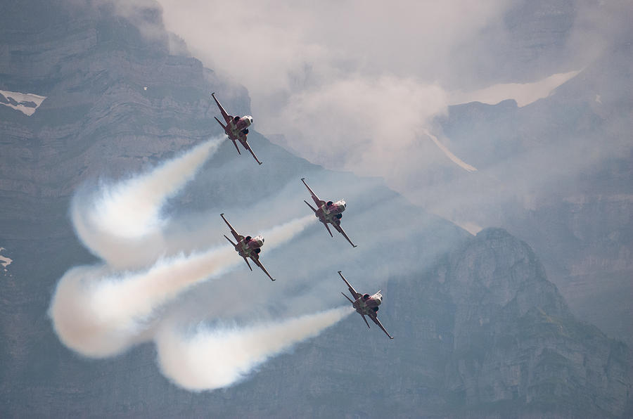 Jet Photograph - Patrouille Suisse #3 by Peter Wey