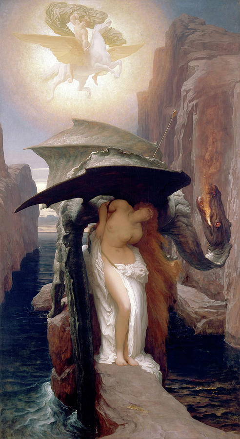 Frederic Leighton Painting - Perseus and Andromeda #3 by Frederic Leighton