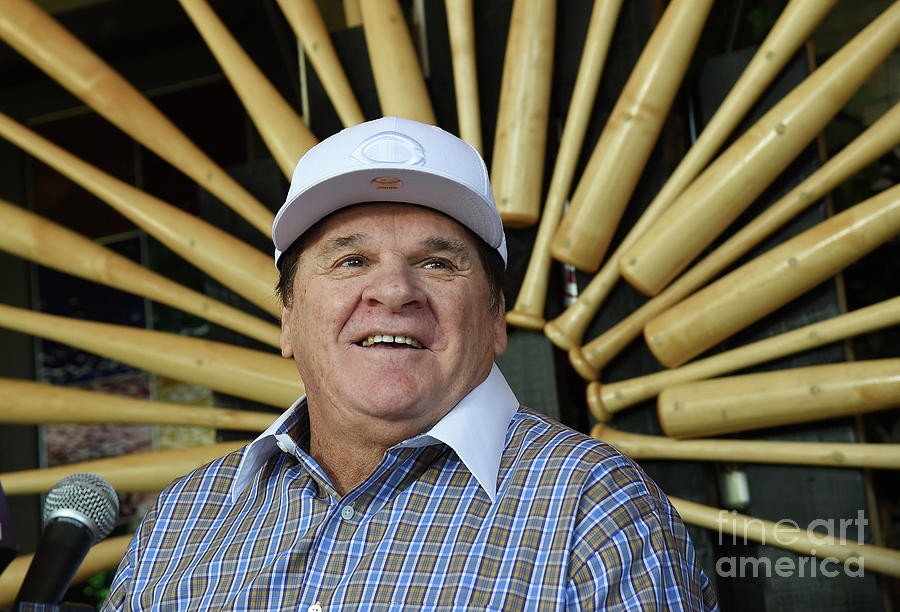 Pete Rose Speaks To Media After Photograph by Ethan Miller Pete Rose Speaks To Media After Photograph by Ethan Miller