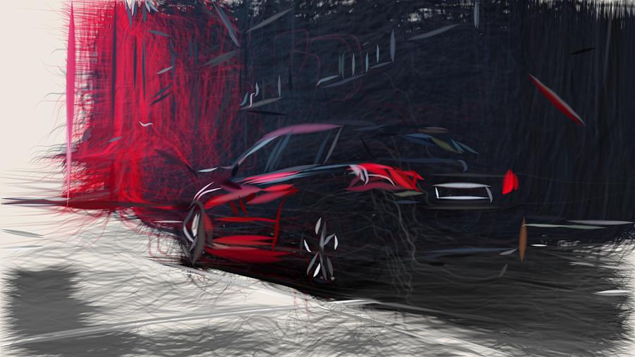 Peugeot 308 GTi Draw #4 Digital Art by CarsToon Concept