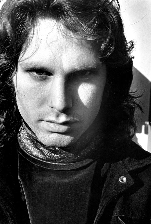 Black And White Photograph - Photo Of Jim Morrison #3 by Michael Ochs Archives