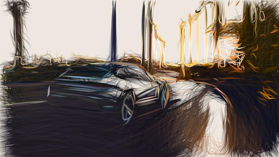 Porsche Mission E Cross Turismo Drawing #4 Digital Art by CarsToon Concept