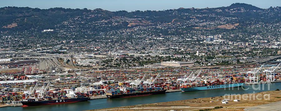 Port of Oakland Aerial Photo Photograph by David Oppenheimer