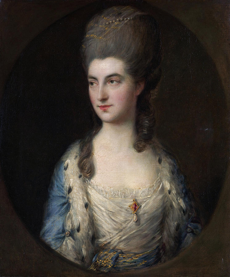 Thomas Gainsborough Painting - Portrait of a Young Woman, Called Miss Sparrow #3 by Thomas Gainsborough