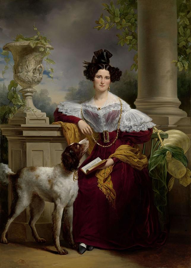 Portrait of Alida Christina Assink. #3 Painting by Jan Adam Kruseman Portrait of Alida Christina Assink. #3 Painting by Jan Adam Kruseman