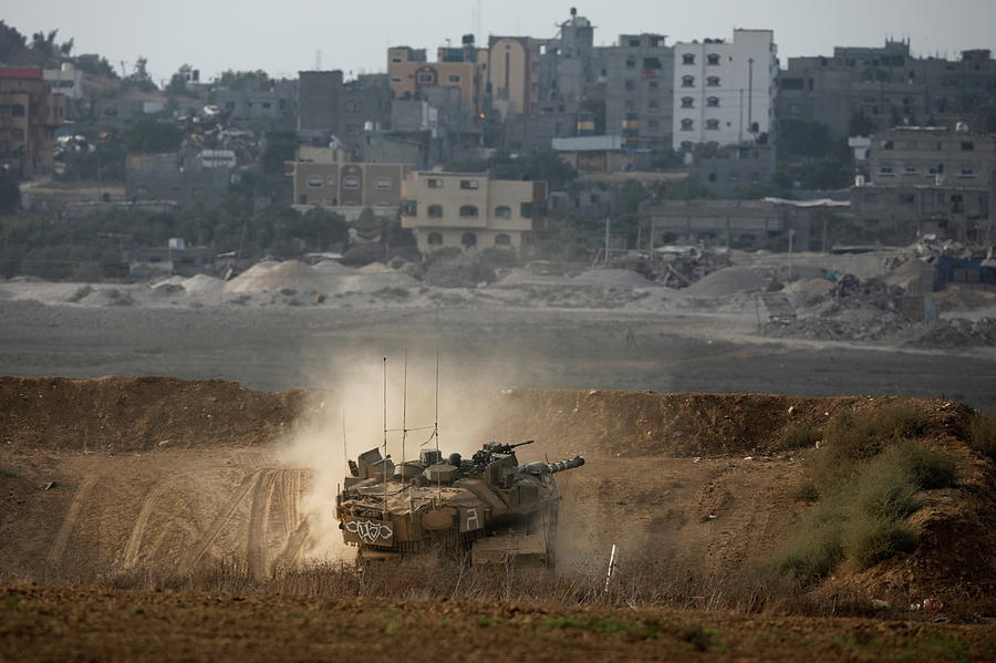 Protests at the Border Between Israel Photograph by Amir Cohen