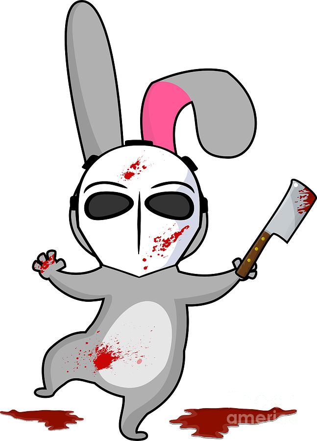 Psycho Bunny Horror Rabbit Digital Art by Mister Tee Pixels