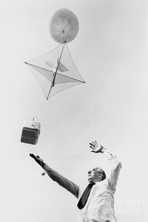 1900s Photograph - Radiosonde Launch #3 by British Crown Copyright, The Met Office/science Photo Library