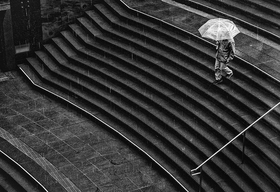 Umbrella Photograph - Rainy Day #3 by Haruyo Sakamoto