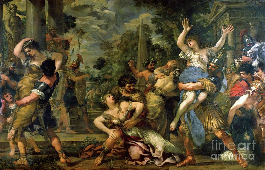 Rape Of The Sabines Painting by Pietro Da Cortona