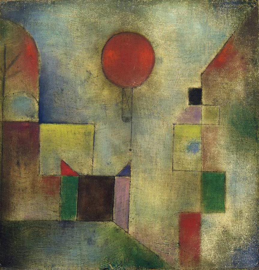 Red Balloon Painting by Paul Klee