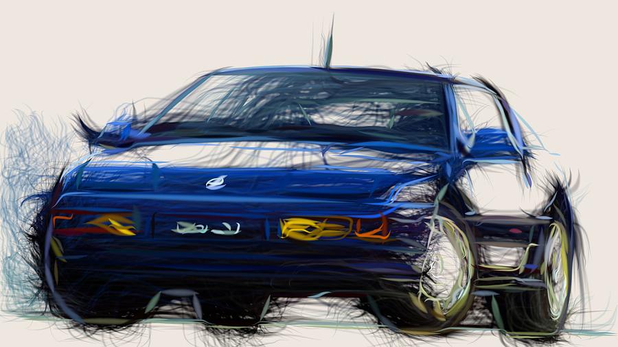 Renault Alpine A610 Draw Digital Art By CarsToon Concept - Fine Art America