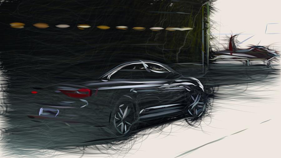 Renault Talisman Draw #4 Digital Art by CarsToon Concept