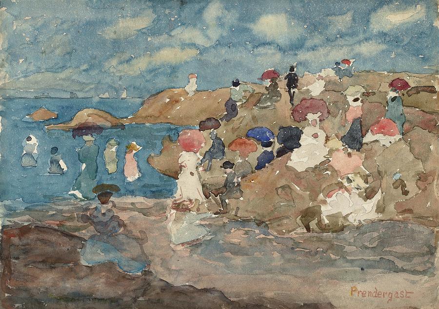 Revere Beach Painting by Maurice Prendergast Revere Beach Painting by Maurice Prendergast
