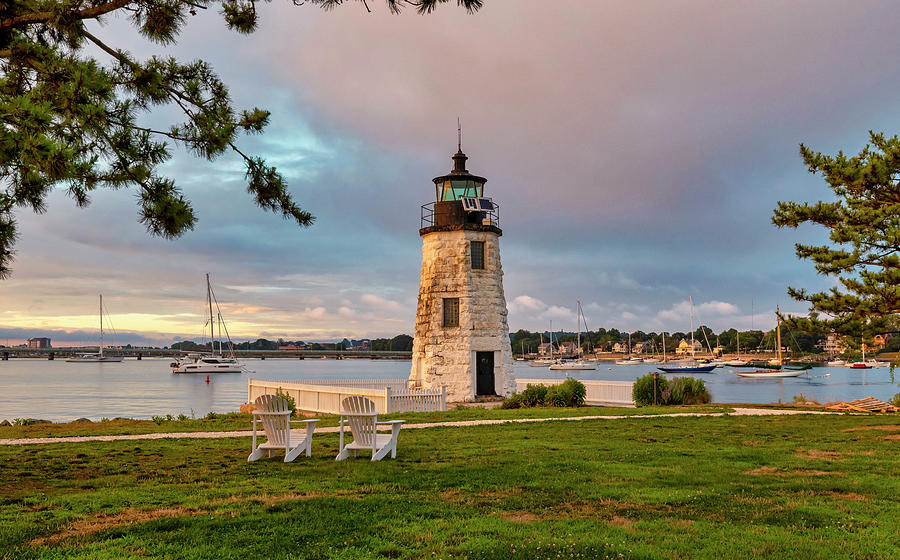 Rhode Island, Newport, Newport Harbor Lighthouse #3 Digital Art by Lumiere
