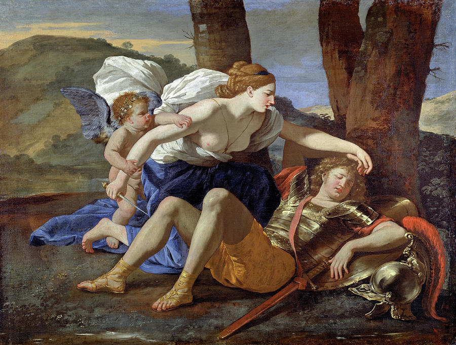 Nicolas Poussin Painting - Rinaldo and Armida #3 by Nicolas Poussin
