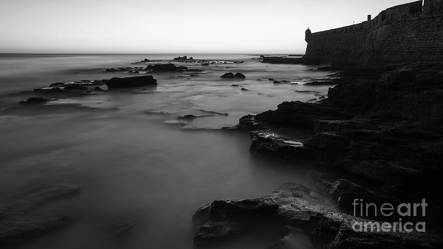 Rising Tide Saint Sebastian Castle Cadiz Spain Photograph