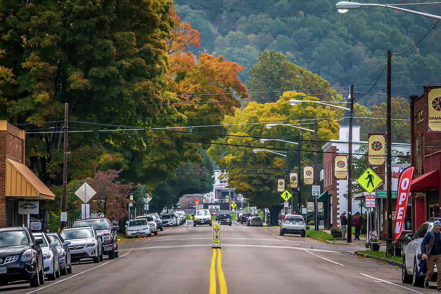 Roads Surrounded By Autumn Leaves Season In Damascus Virginia #3 Photograph by Alex Grichenko
