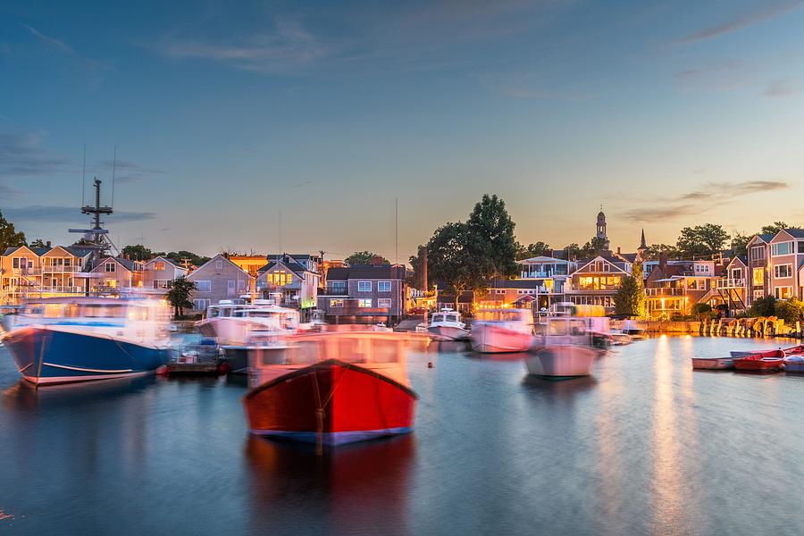 Boat Photograph - Rockport, Massachusetts, Usa Downtown #3 by Sean Pavone