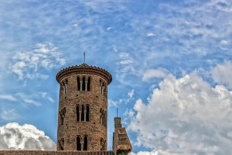 Romanesque cylindrical bell tower of countryside church #3 Photograph by Vivida Photo PC