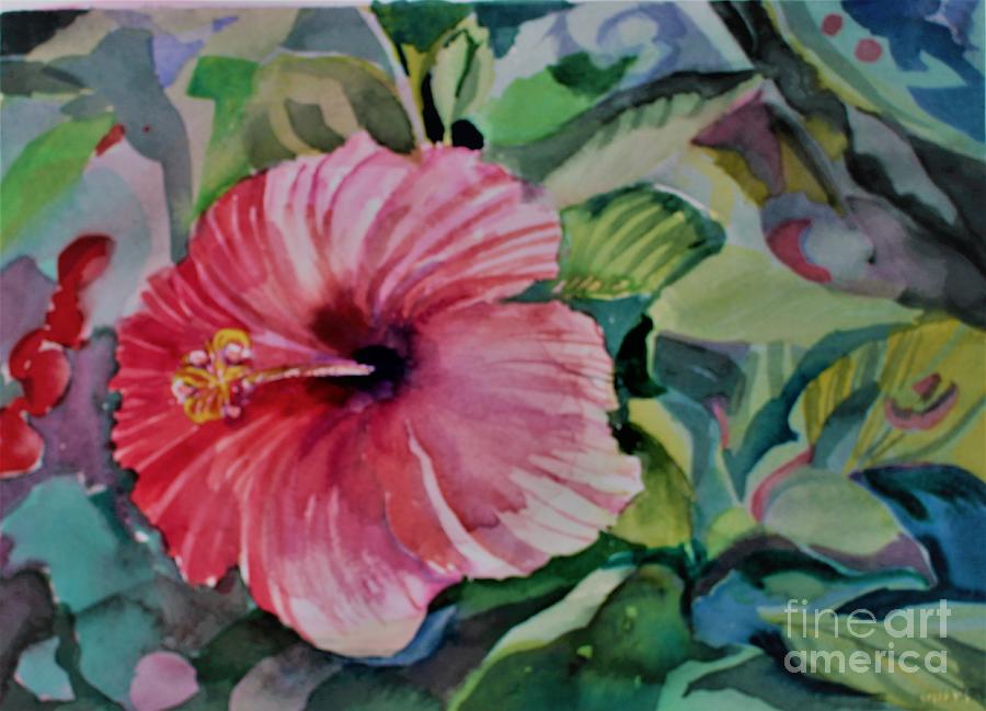Rose of Sharon #3 Painting by Mindy Newman
