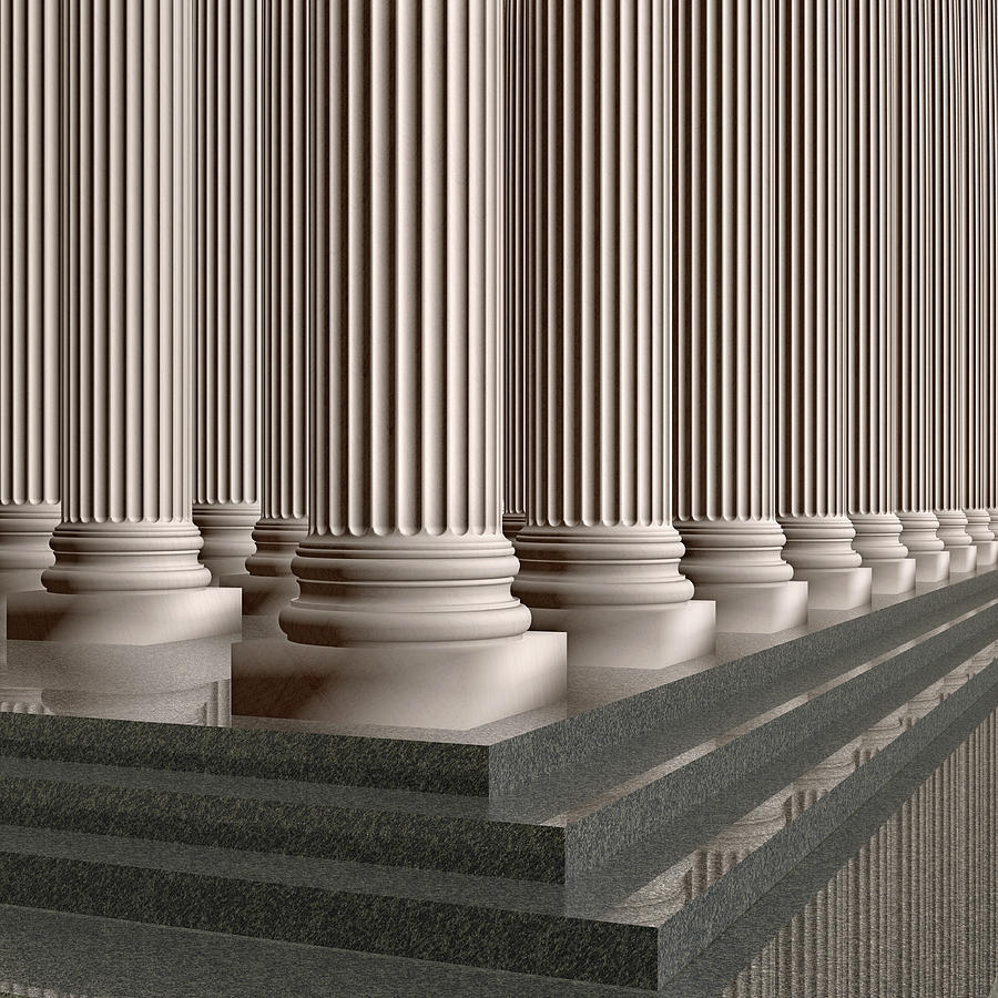 Rows Of Ionic Marble Columns Photograph by Harald Sund