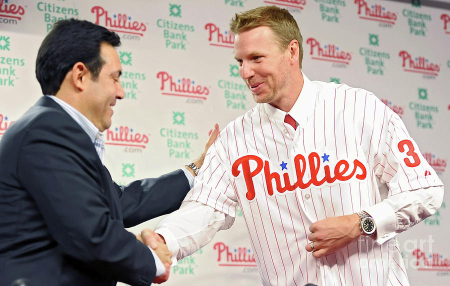 Roy Halladay Press Conference Photograph by Drew Hallowell Roy Halladay Press Conference Photograph by Drew Hallowell