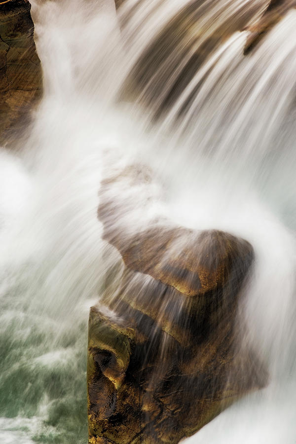 Sacred Dancing Cascade In Mcdonald Photograph by Chuck Haney - Fine Art ...