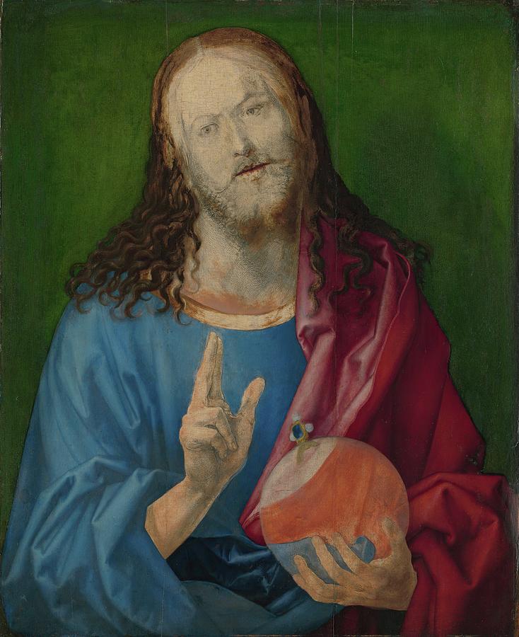 Religious Painting - Salvator Mundi by Albrecht Durer
