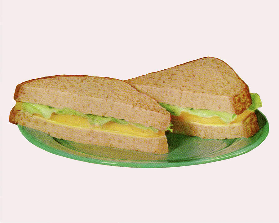 Bread Drawing - Sandwich #3 by CSA Images