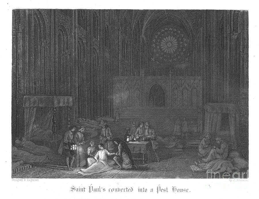 Scene From Old St Pauls By William #3 Drawing by Print Collector