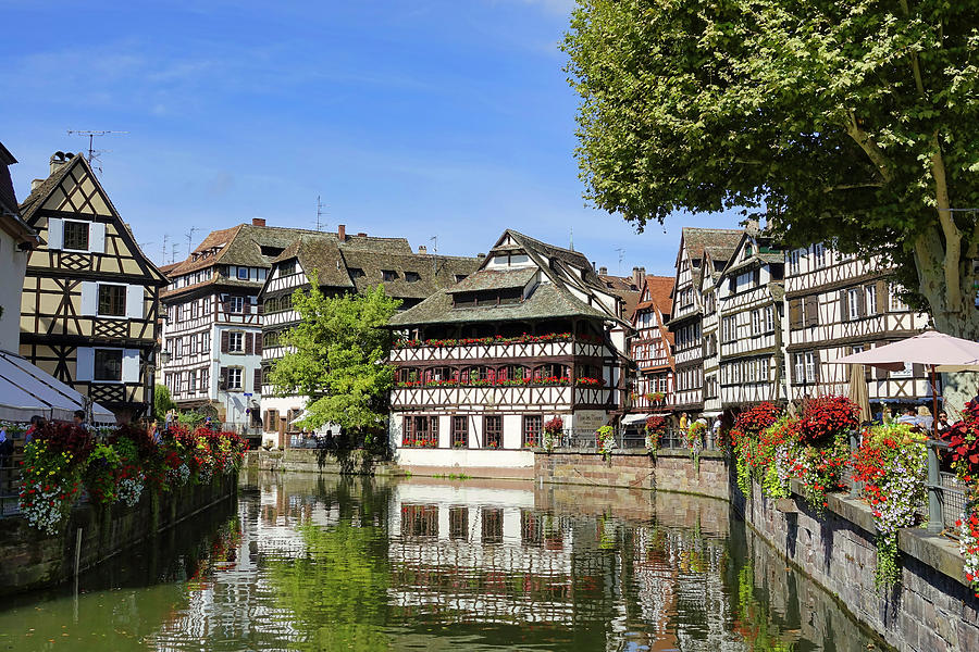 Scenic Canal Running Through The La Petite France District Of Strasbourg France #3 Photograph by Rick Rosenshein