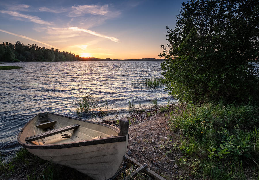 Scenic Landscape With Idyllic Lake View Photograph by Jani Riekkinen ...